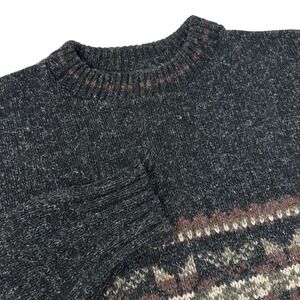 ALPS MOUNTAINEERING Vintage Black Wool‎ Blend Pullover Sweater Jumper FLAW XL